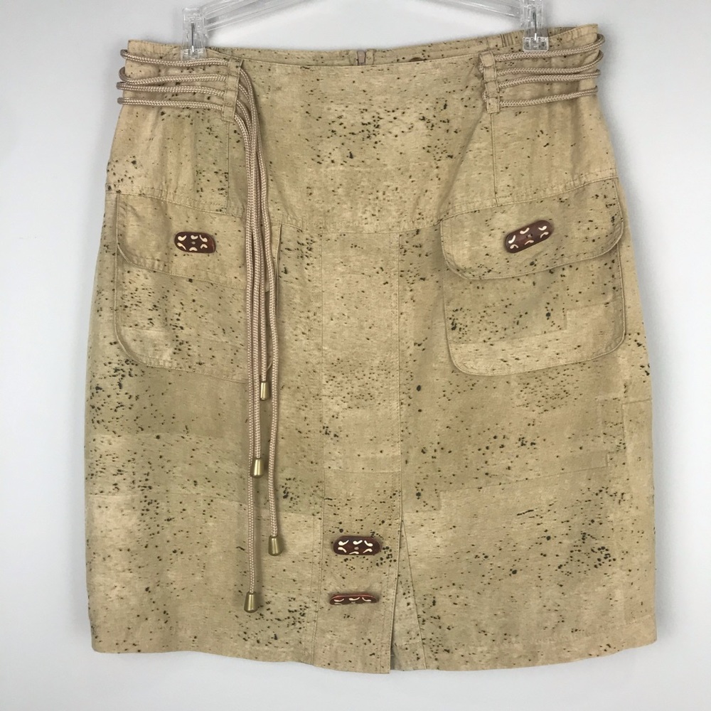 Vintage Vera Cristina Brown Skirt Rope Detail